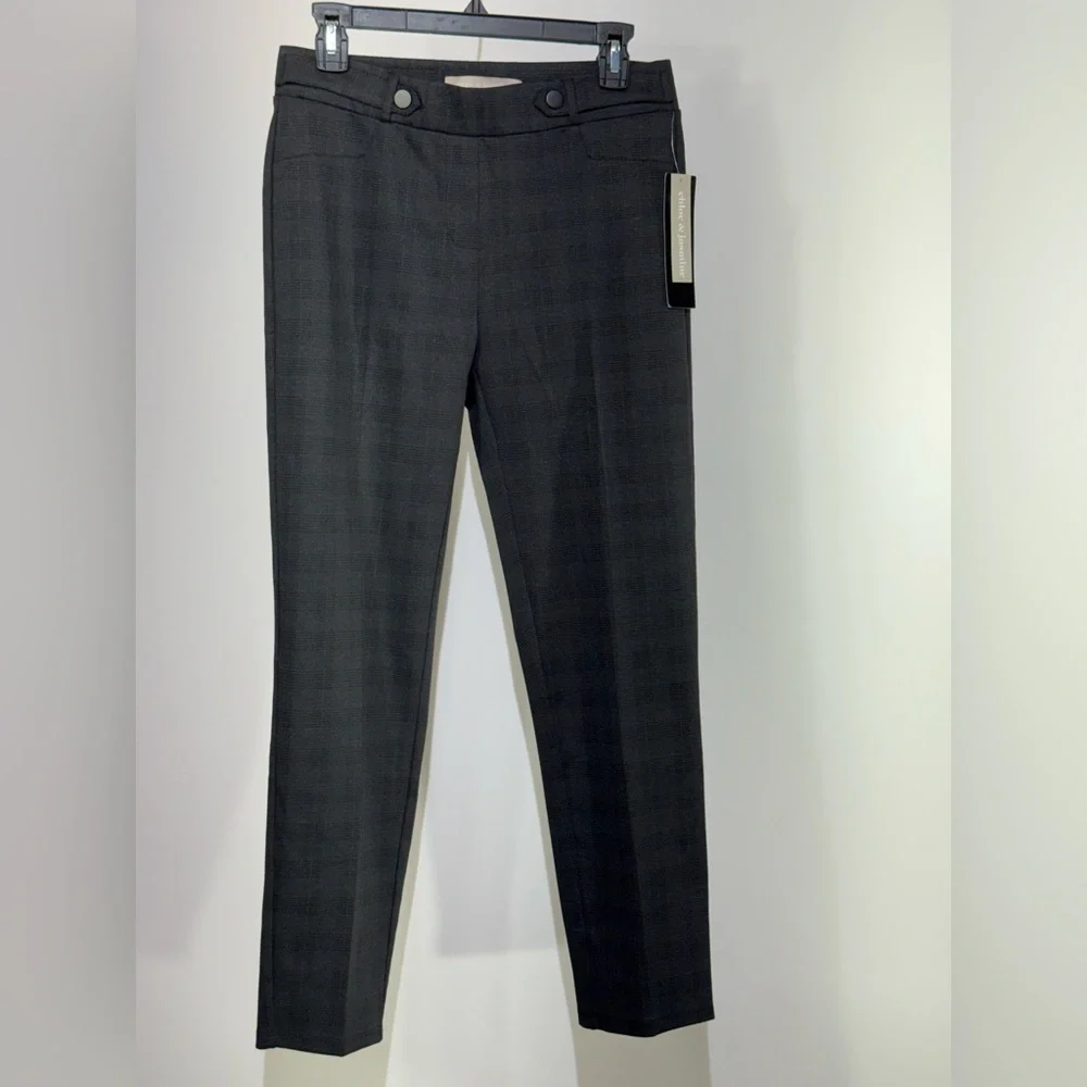 NWT CHLOE & JASMINE Black Plaid Trousers Size Medium Price to sell!